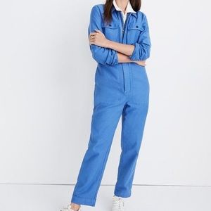 Madewell Garment-Dyed Zip-Front Coverall Jumpsuit